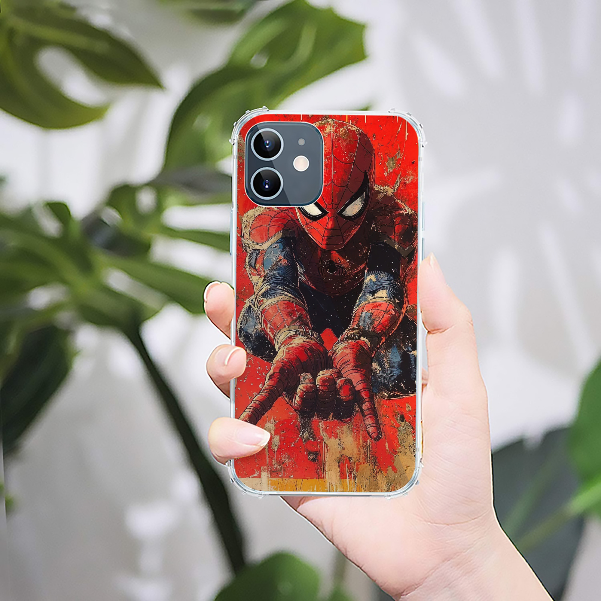 （画像用） Spider Man スパイダーマン 【iPhone 12シリーズ対応】透明スマホケース（クリアソフトケース）